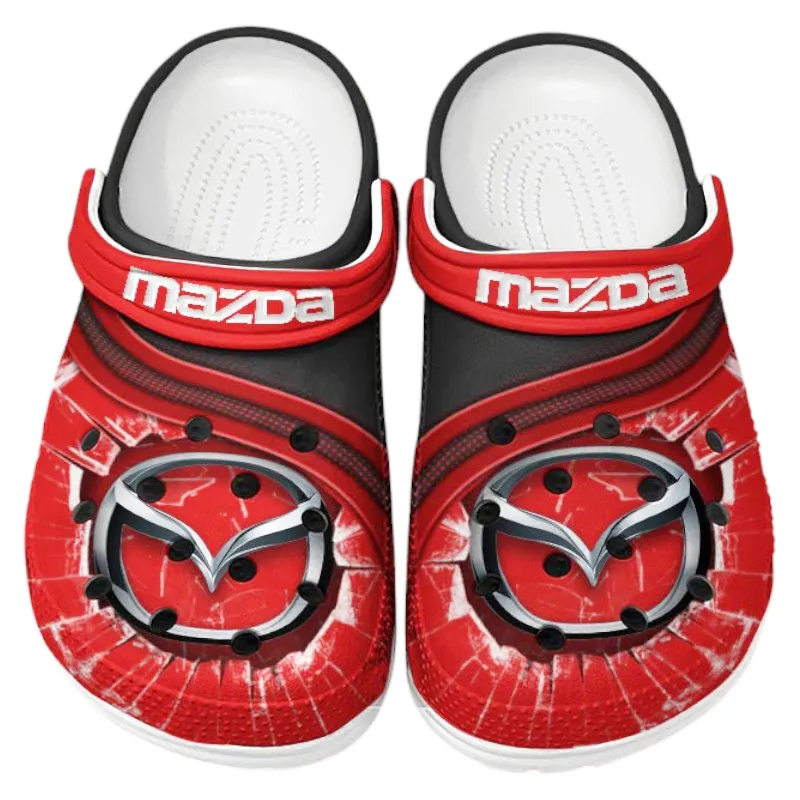 Custom Touring Car All Over Print Clog, Comfortable Slip-On Shoes for Everyday Wear CAR188 - Red