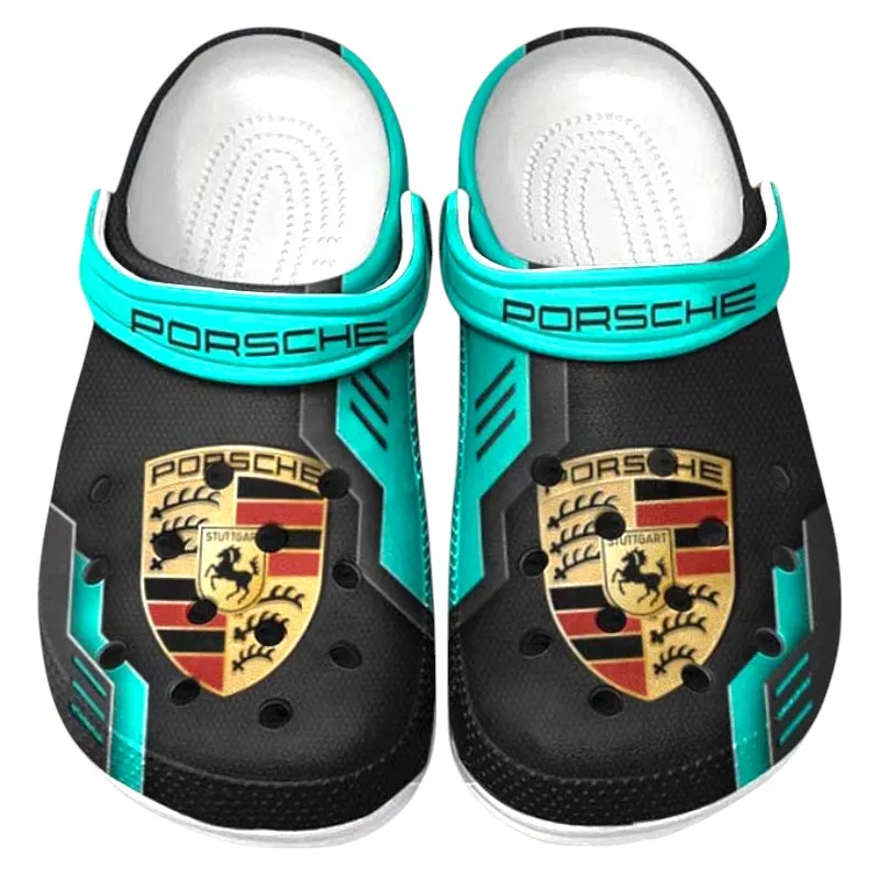 Custom Track Day Machine All Over Print Clog, Comfortable Slip-On Shoes for Everyday Wear CAR185 - Cyan