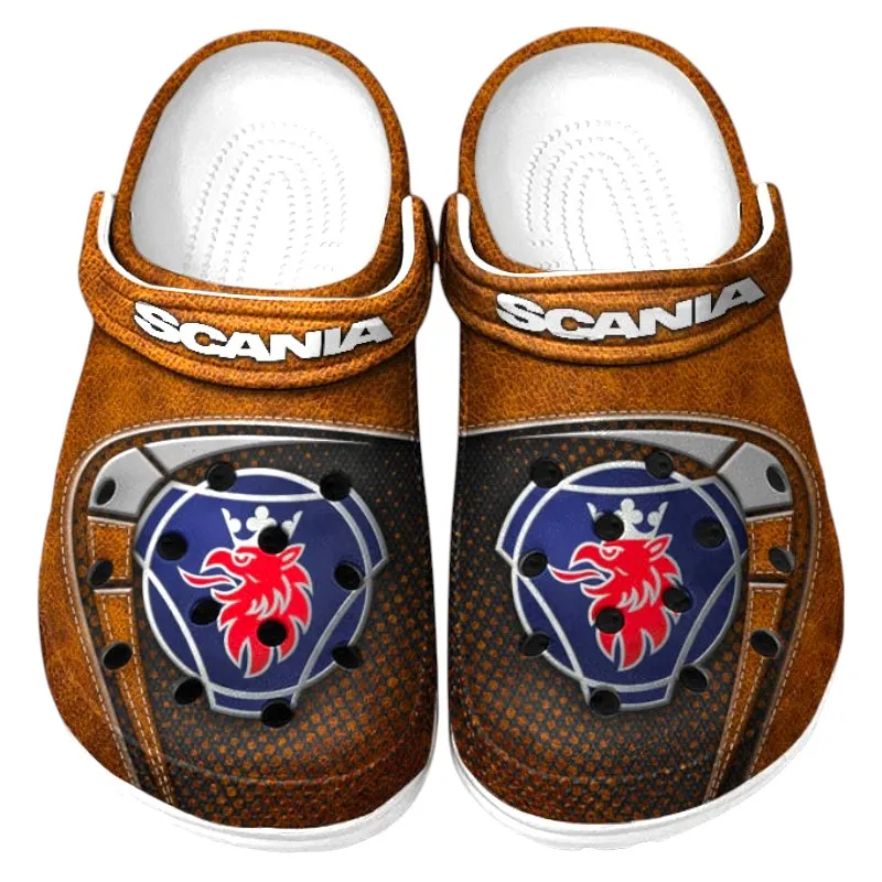 Custom Transport Vehicle Inspired Clog All Over Print, Comfortable Slip-On Footwear for Auto Fans CAR177 - Orange