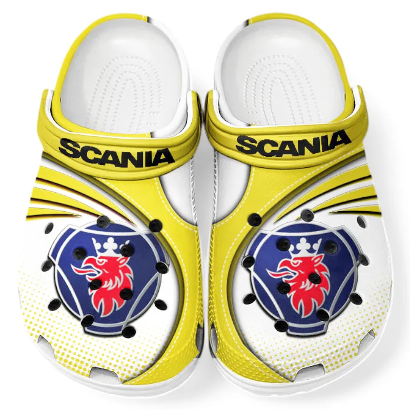 Custom Transport Vehicle Inspired Clog All Over Print, Comfortable Slip-On Footwear for Auto Fans CAR181 - Yellow