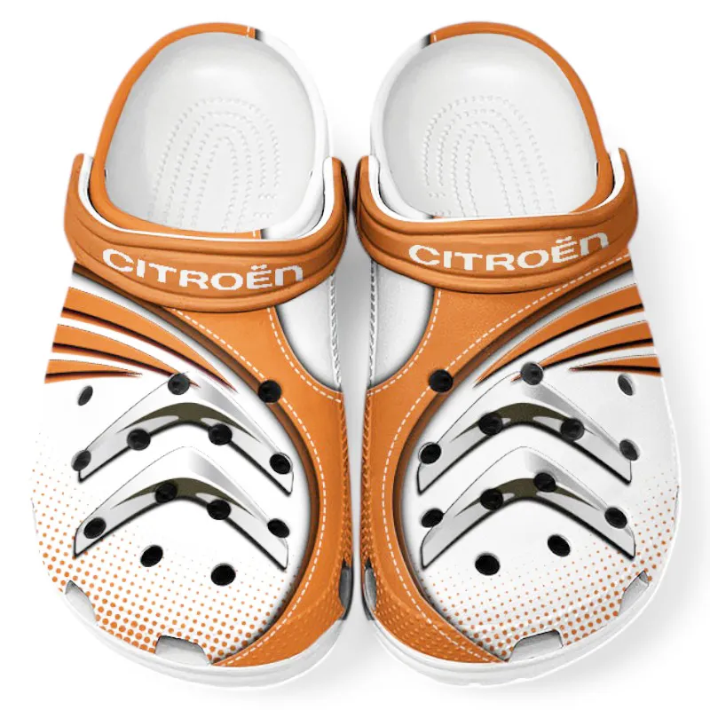 Custom Urban Sedan All Over Print Clog, Comfortable Slip-On Shoes for Everyday Wear CAR181 - Orange