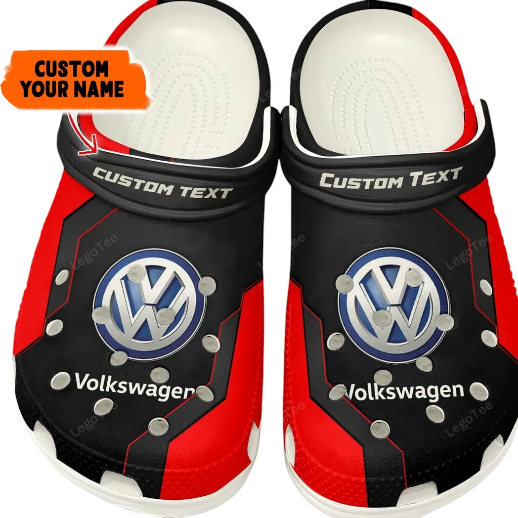 Custom Urban Vehicle Inspired Clog All Over Print, Comfortable Slip-On Footwear for Auto Fans CAR140 - Red