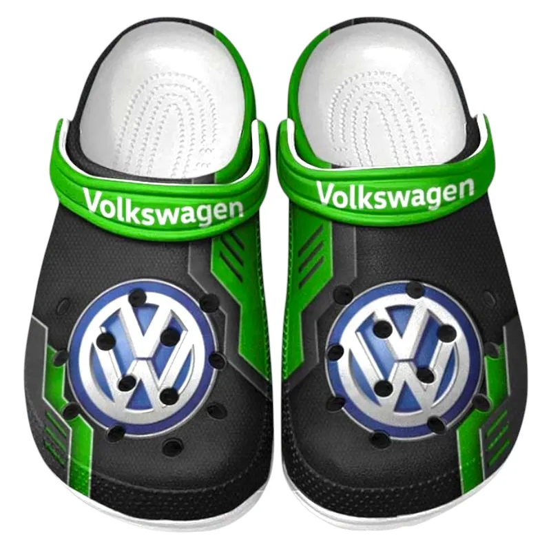 Custom Urban Vehicle Inspired Clog All Over Print, Comfortable Slip-On Footwear for Auto Fans CAR185 - Green