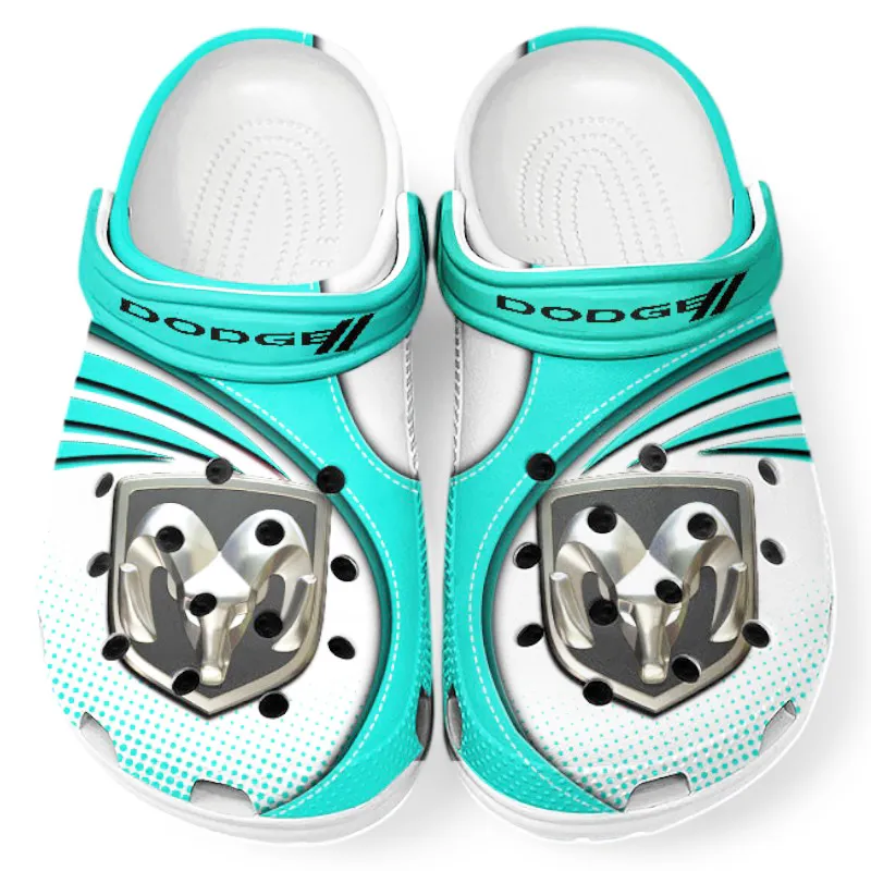 Cyan Custom Classic Muscle Car All Over Print Clog, Car Culture Inspired Footwear Gift for Men and Women CAR181