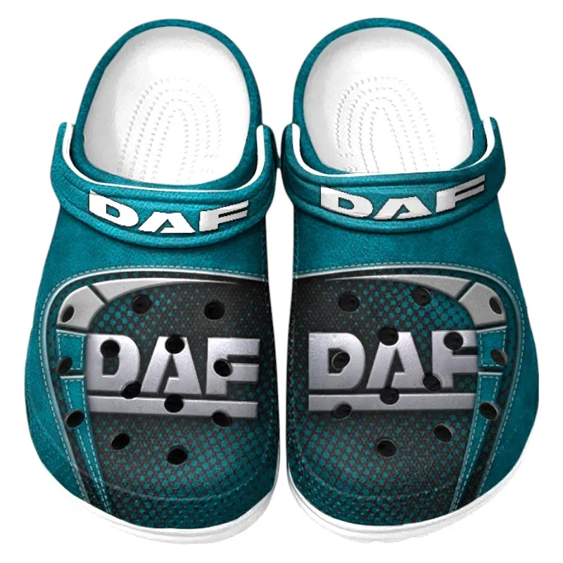 Cyan Custom Compact Estate Car All Over Print Clog, Car Culture Inspired Footwear Gift for Men and Women CAR177