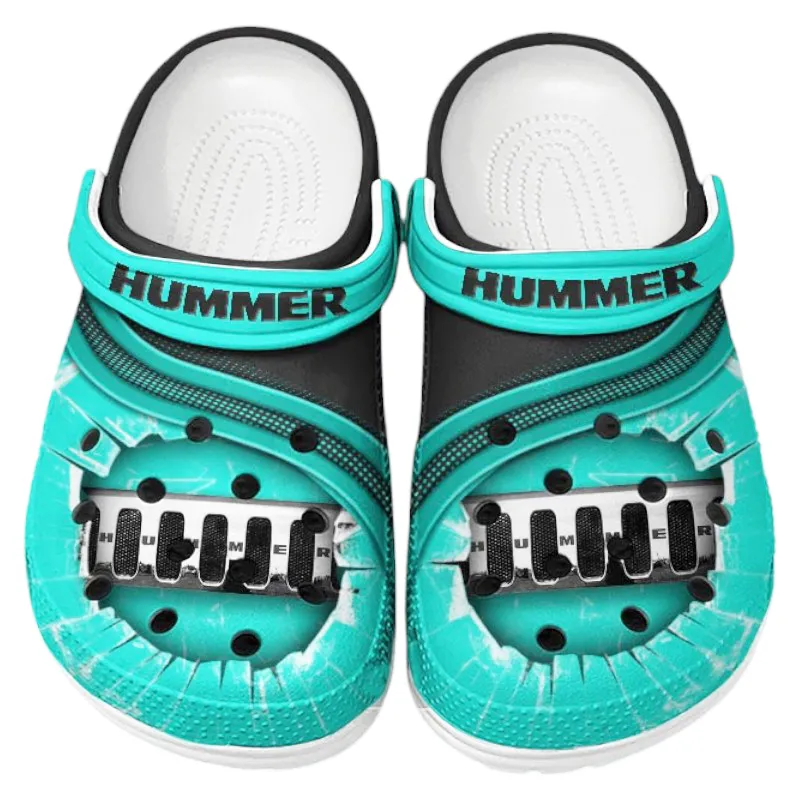 Cyan Custom Full-Size SUV All Over Print Clog, Car Culture Inspired Footwear Gift for Men and Women CAR188