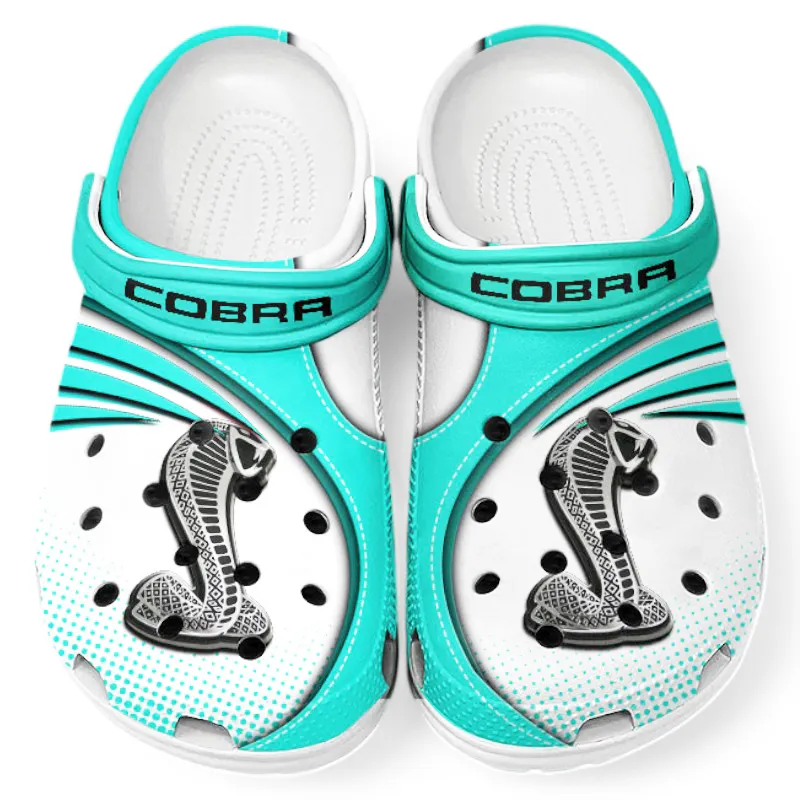 Cyan Custom High-Power Coupe All Over Print Clog, Car Culture Inspired Footwear Gift for Men and Women CAR181