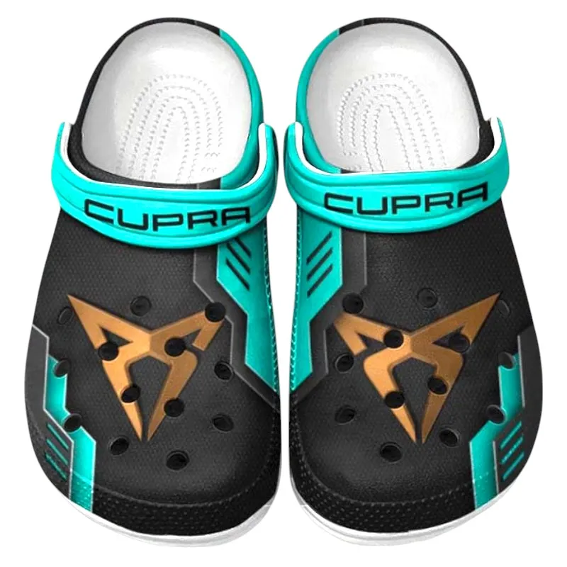 Cyan Custom Modern Performance Car All Over Print Clog, Car Culture Inspired Footwear Gift for Men and Women CAR185