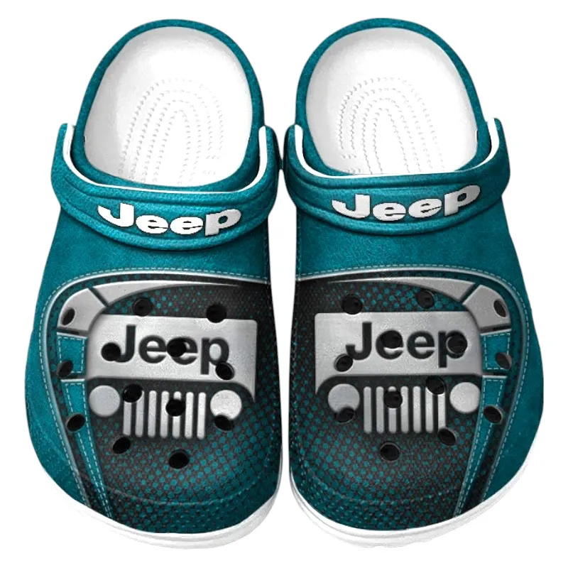 Cyan Edition Adventure Utility Vehicle Inspired All Over Print Clog, Perfect Gift Footwear for Automotive Enthusiasts CAR177