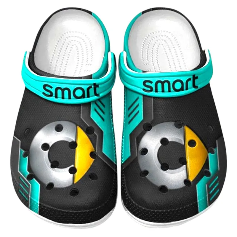 Cyan Edition Everyday Urban Vehicle Inspired All Over Print Clog, Perfect Gift Footwear for Automotive Enthusiasts CAR185