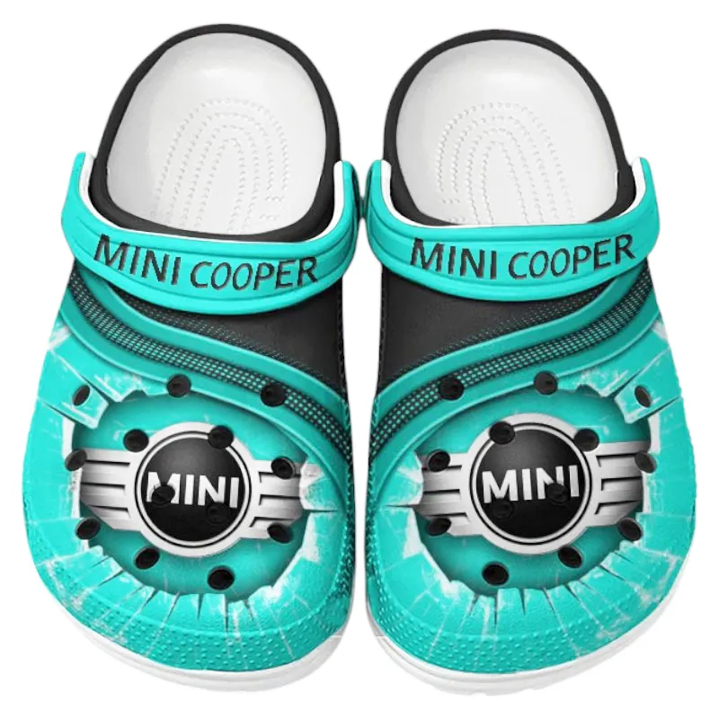 Cyan Edition Fun Ride Car Inspired All Over Print Clog, Perfect Gift Footwear for Automotive Enthusiasts CAR188