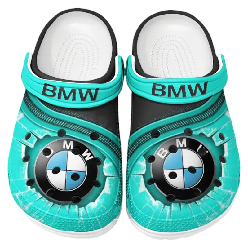 Cyan Edition Sport Touring Motorbike Inspired All Over Print Clog, Perfect Gift Footwear for Automotive Enthusiasts CAR188