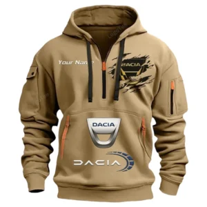 Hoodie Half Zipper Exclusive Logo Gift For Affordable Ride Enthusiasts CAR113 - Khaki