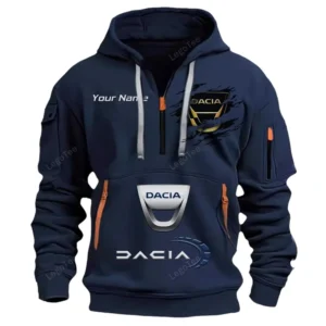 Hoodie Half Zipper Exclusive Logo Gift For Utility Vehicle Enthusiasts CAR113 - Navy
