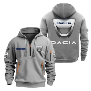 Affordable Ride Hoodie Half Zipper, All Over Print Hoodie Gift For Affordable Ride Enthusiasts CAR200 - Gray
