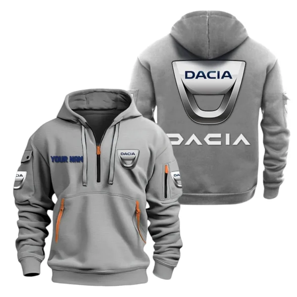 Affordable Ride Hoodie Half Zipper, All Over Print Hoodie Gift For Affordable Ride Enthusiasts CAR200 - Gray