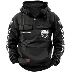 Eastern European Car Tactical Quarter Zip Hoodie, Exclusive Logo Hoodie For Car Enthusiasts CAR164 - Black