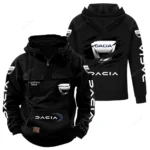 Track-Ready Ride Tactical Quarter Zip Hoodie, Exclusive Logo Hoodie For Car Enthusiasts CAR122 - Black