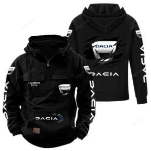Track-Ready Ride Tactical Quarter Zip Hoodie, Exclusive Logo Hoodie For Car Enthusiasts CAR122 - Black