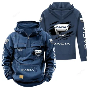 Hot Hatch Tactical Quarter Zip Hoodie, Exclusive Logo Hoodie For Car Enthusiasts CAR122 - Dark Blue