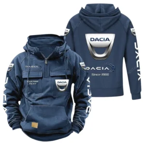 Eastern European Car Tactical Quarter Zip Hoodie, Exclusive Logo Hoodie For Car Enthusiasts CAR960 - Dark Blue