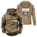 Budget-Friendly Vehicle Tactical Quarter Zip Hoodie, Exclusive Logo Hoodie For Car Enthusiasts CAR960 - Khaki