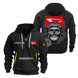 Hoodie Half Zipper Exclusive Logo Gift For Lightweight Car Enthusiasts CAR166 - Black