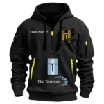 Hoodie Half Zipper Exclusive Logo Gift For City-Friendly Automobile Enthusiasts CAR113 - Black