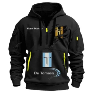 Hoodie Half Zipper Exclusive Logo Gift For City-Friendly Automobile Enthusiasts CAR113 - Black