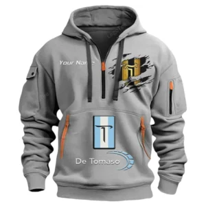 Hoodie Half Zipper Exclusive Logo Gift For Italian Sport Coupe Enthusiasts CAR113 - Gray