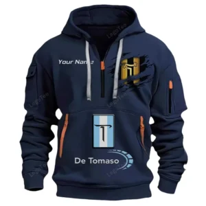 Hoodie Half Zipper Exclusive Logo Gift For High-Performance GT Enthusiasts CAR113 - Navy