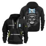 Hoodie Half Zipper Exclusive Logo Gift For Premium Sedan Enthusiasts CAR166 - Black