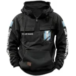 Power Cruiser Tactical Quarter Zip Hoodie, Exclusive Logo Hoodie For Car Enthusiasts CAR164 - Black