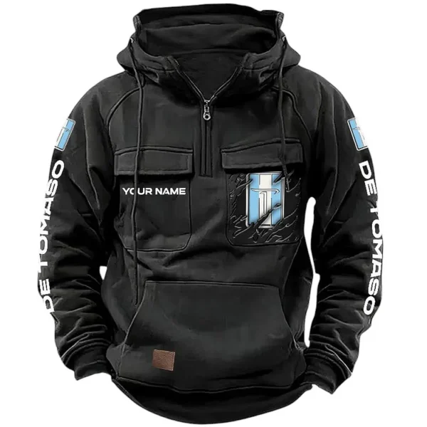 Power Cruiser Tactical Quarter Zip Hoodie, Exclusive Logo Hoodie For Car Enthusiasts CAR164 - Black