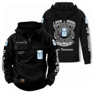 Sleek Speedster Tactical Quarter Zip Hoodie, Exclusive Logo Hoodie For Car Enthusiasts CAR106 - Black