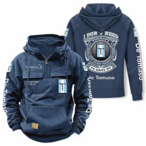 Track Monster Tactical Quarter Zip Hoodie, Exclusive Logo Hoodie For Car Enthusiasts CAR106 - Dark Blue