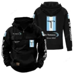 Supercar Ride Tactical Quarter Zip Hoodie, Exclusive Logo Hoodie For Car Enthusiasts CAR960 - Black