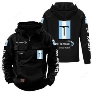Supercar Ride Tactical Quarter Zip Hoodie, Exclusive Logo Hoodie For Car Enthusiasts CAR960 - Black