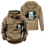 High-Performance GT Tactical Quarter Zip Hoodie, Exclusive Logo Hoodie For Car Enthusiasts CAR122 - Khaki