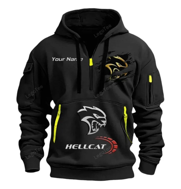 Hoodie Half Zipper Exclusive Logo Gift For Executive Vehicle Enthusiasts CAR113 - Black
