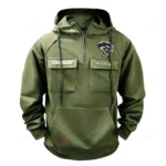 Performance Street Coupe Tactical Quarter Zip Hoodie, Exclusive Logo Hoodie For Car Enthusiasts CAR109 - Army Green