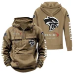 Horsepower Monster Tactical Quarter Zip Hoodie, Exclusive Logo Hoodie For Car Enthusiasts CAR960 - Khaki