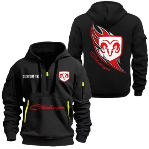 Rural Work Vehicle Hoodie Half Zipper, All Over Print Hoodie Gift For Rural Work Vehicle Enthusiasts CAR170 - Black