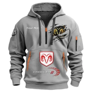 Hoodie Half Zipper Exclusive Logo Gift For Retro-Inspired Sedan Enthusiasts CAR113 - Gray