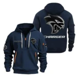 Hoodie Half Zipper Exclusive Logo Gift For Retro-Inspired Sedan Enthusiasts CAR200 - Navy