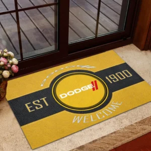 Muscle Car Doormat, Durable Auto-Inspired Rug for Garage or Home Entry CAR169 - Yellow