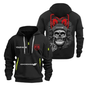 Hoodie Half Zipper Exclusive Logo Gift For Supercharged Car Enthusiasts CAR166 - Black