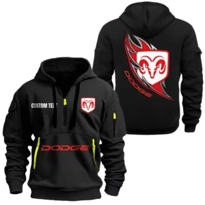 Supercharged Car Hoodie Half Zipper, All Over Print Hoodie Gift For Supercharged Car Enthusiasts CAR170 - Black