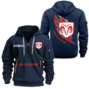 Muscle Car Hoodie Half Zipper, All Over Print Hoodie Gift For Muscle Car Enthusiasts CAR170 - Navy