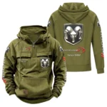 Sports Sedan Tactical Quarter Zip Hoodie, Exclusive Logo Hoodie For Car Enthusiasts CAR960 - Army Green